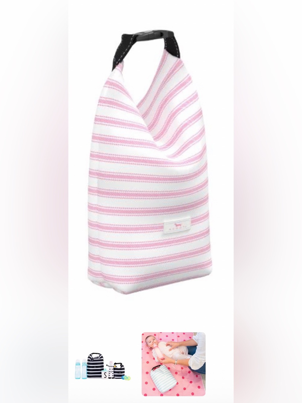 SCOUT sold out online BOTTLE cooler Pink & White Striped NWT